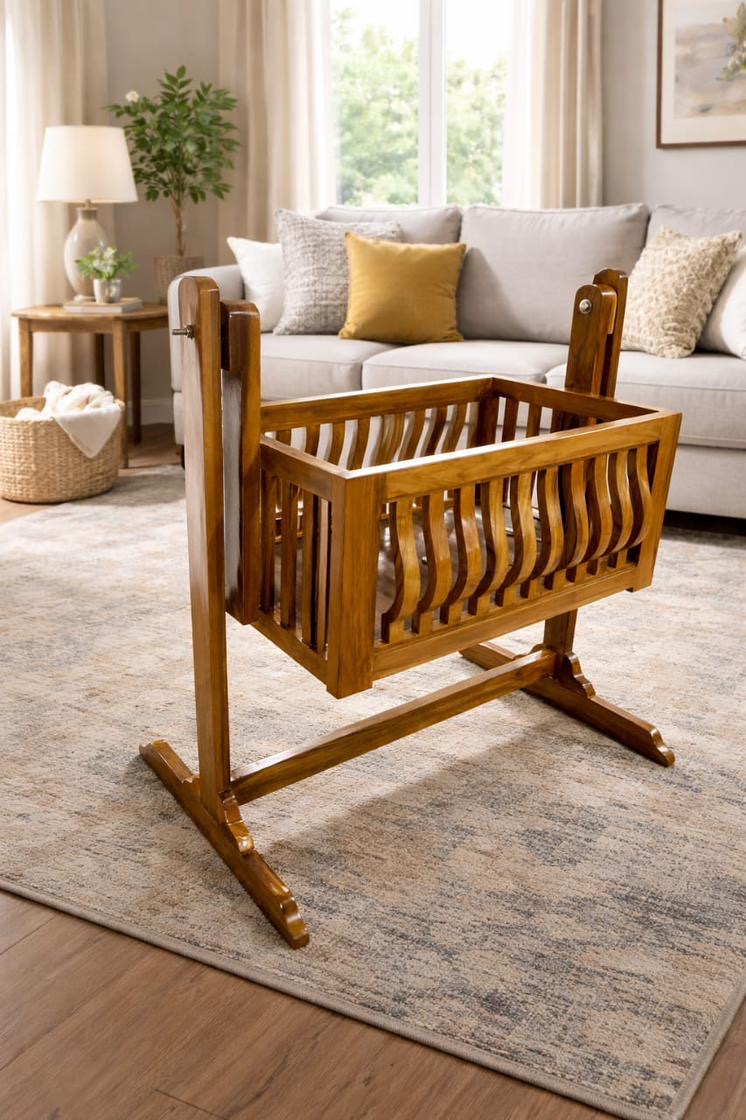 Wooden cradle