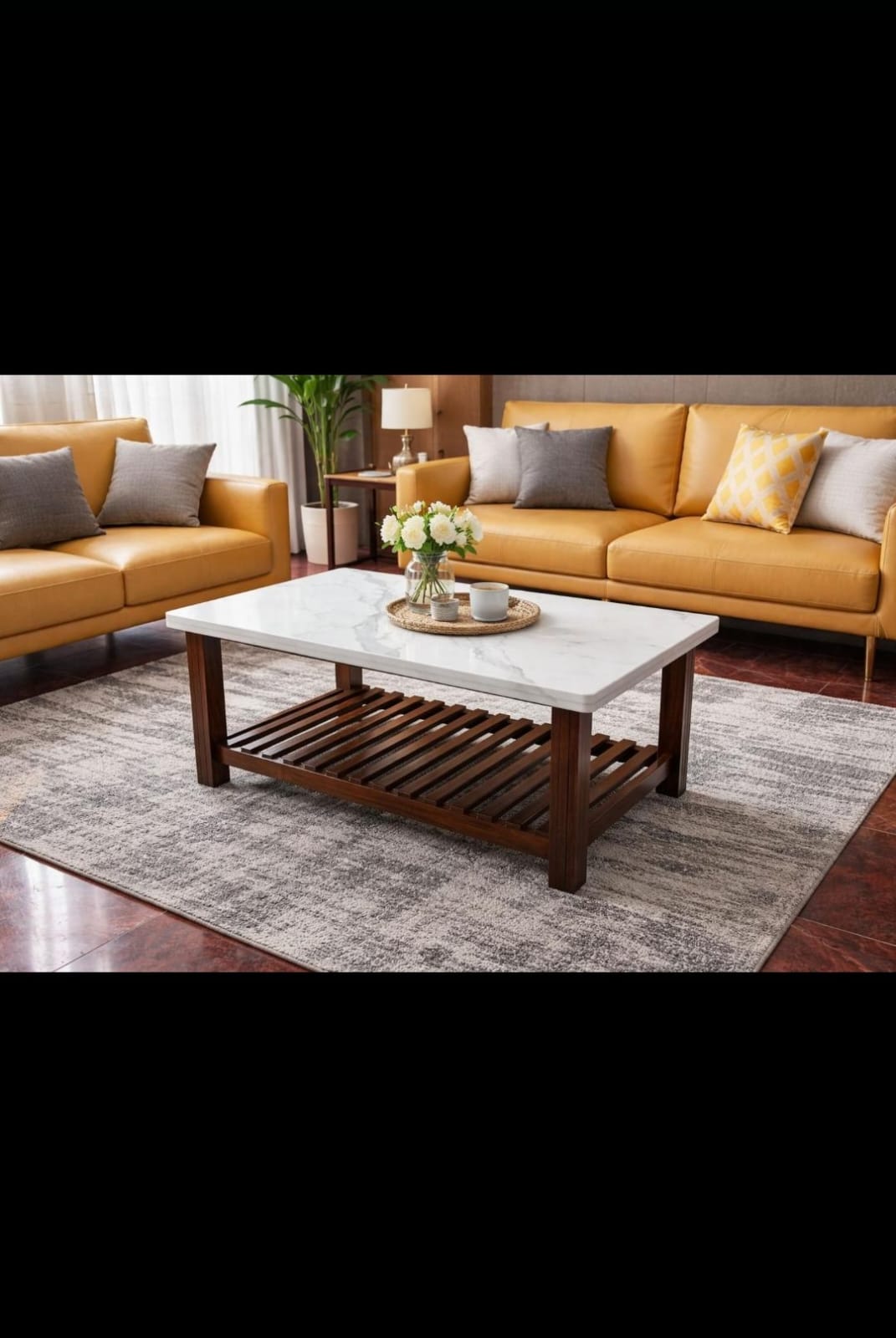 RECTANGULAR MARBLE TOP TEPOY