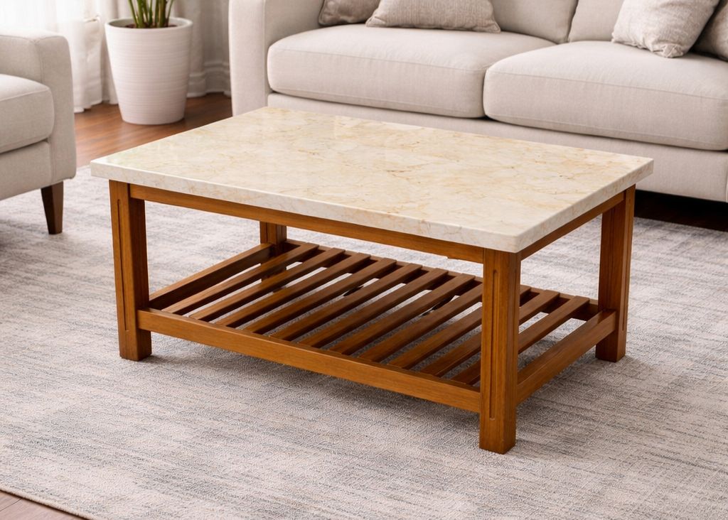 RECTANGULAR MARBLE TOP TEPOY